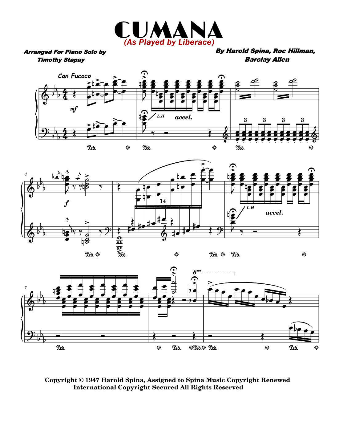 Cumana (arr. Timothy Stapay)