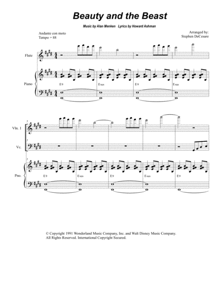 Beauty And The Beast (arr. Stephen DeCesare)
