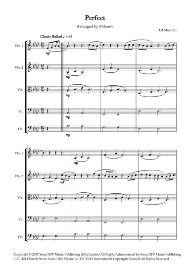 Perfect (arr. Milanov)
