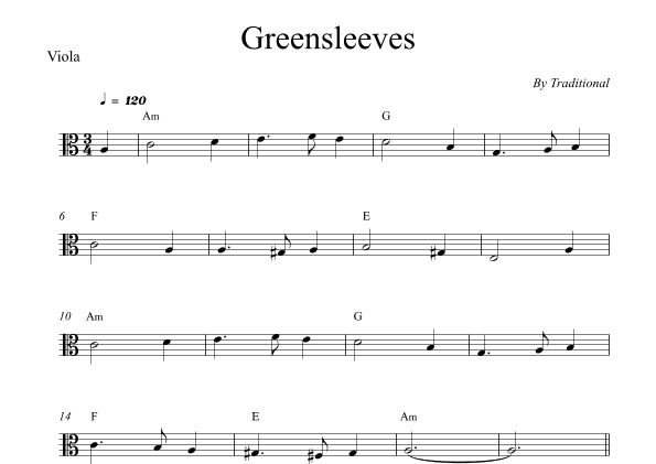 Greensleeves (arr. Wesley S. SIlva)