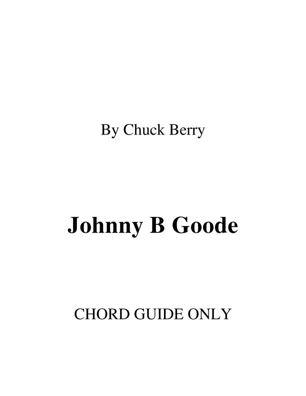 Johnny B. Goode (arr. RWM)