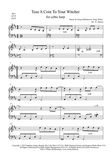 Toss A Coin To Your Witcher (arr. E)