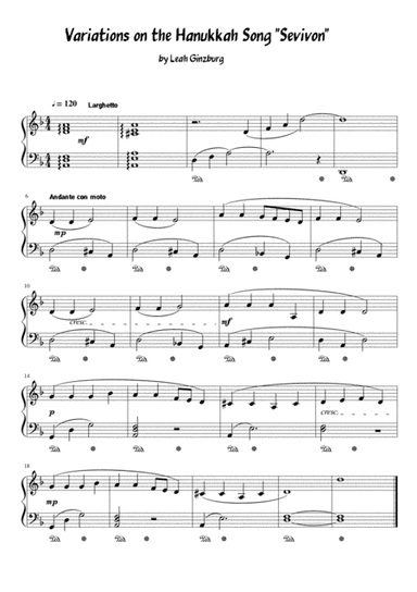 Variations on the Traditional Hanukkah Song "Sevivon" (arr. Leah Ginzburg)