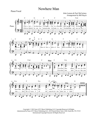Nowhere Man (arr. Bill Hayes)