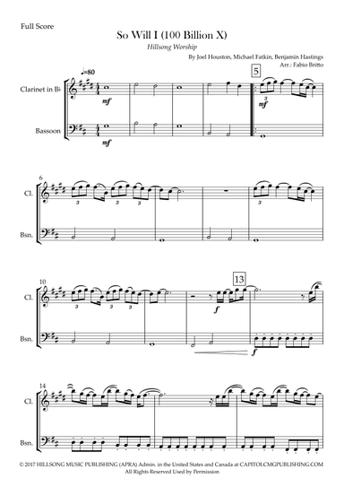 So Will I (100 Billion X) (arr. Fabio Britto)