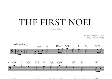 The First Noel (Tuba Solo) - Christmas Carol (arr. Pedro Merendi)