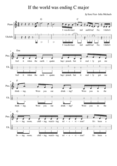 If The World Was Ending (arr. Manuela Cabral)