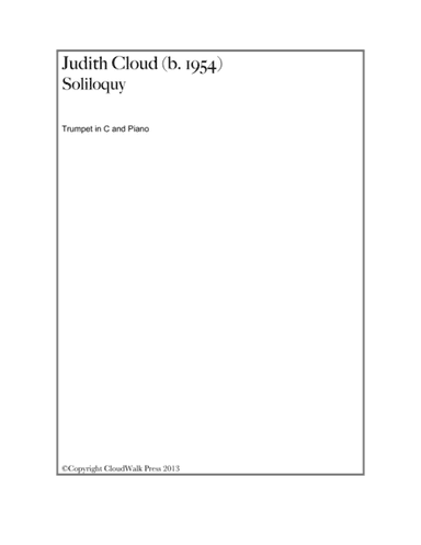 SOLILOQUY for Trumpet in C and Piano