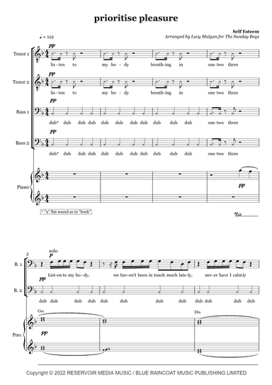 Prioritise Pleasure (arr. Lucy Mulgan)