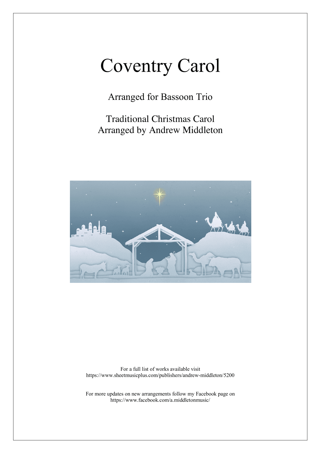 Coventry Carol arranged for Bassoon Trio (arr. Andrew Middleton)