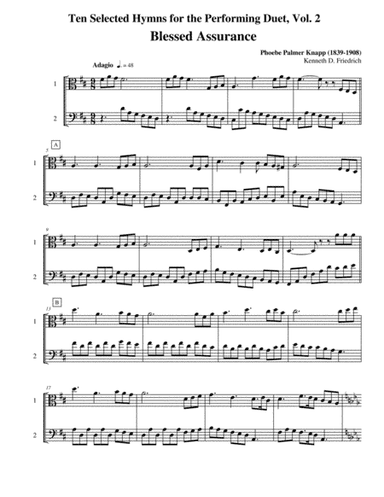 Ten Selected Hymns for the Performing Duet, Vol. 2 - viola and cello (arr. Kenneth D. Friedrich)