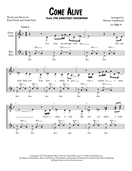 Come Alive (arr. Melissa VanHousen)