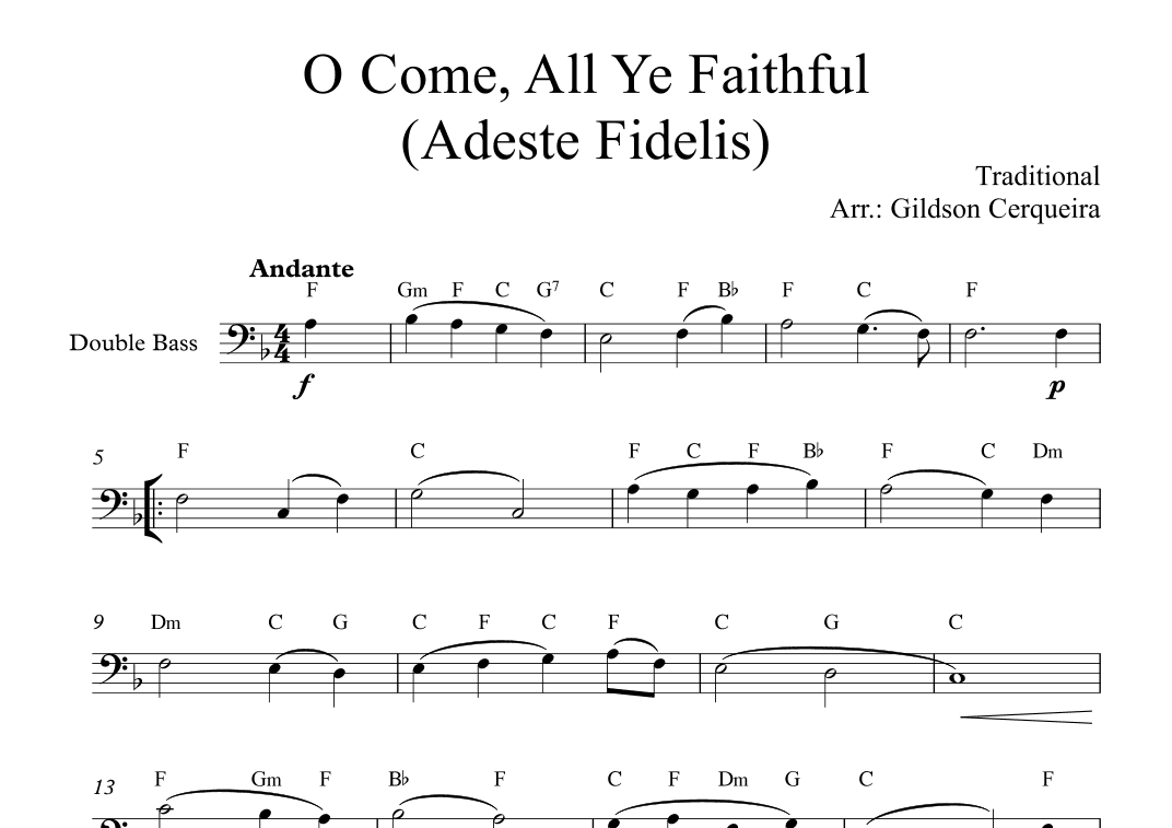 O Come, All Ye Faithful (Adeste Fidelis) (arr. Gildson Cerqueira)