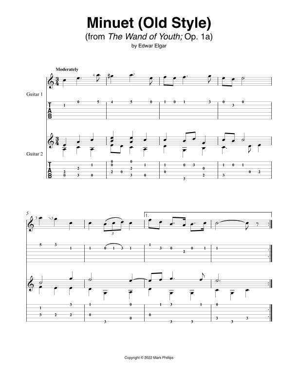 Minuet (Old Style) (arr. Mark Phillips)