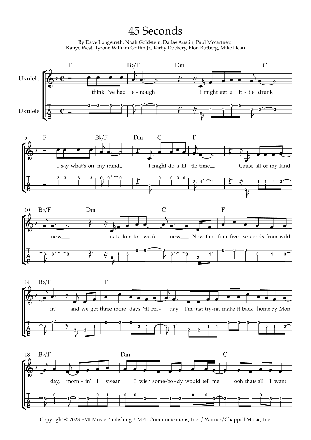 Fourfiveseconds (arr. Arr. Ed.CAL)