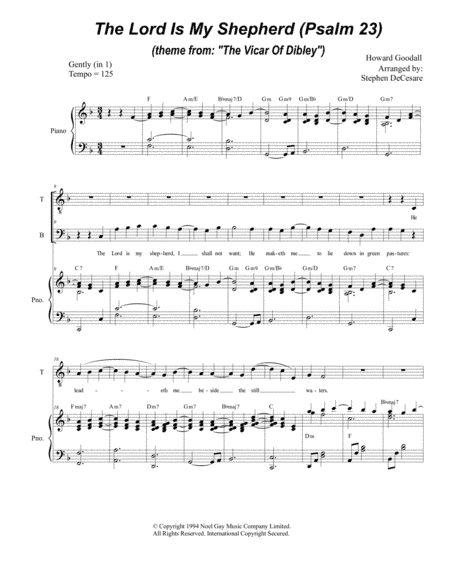 Psalm 23 (theme From The Vicar Of Dibley) (arr. Stephen DeCesare)