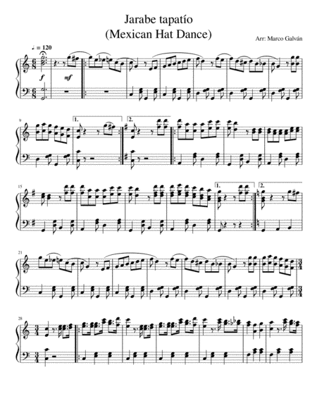 Jarabe Tapatío (Mexican hat dance) (arr. Marco Galvan)