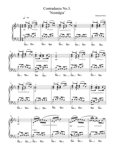 Third Contradanza: Nostalgia