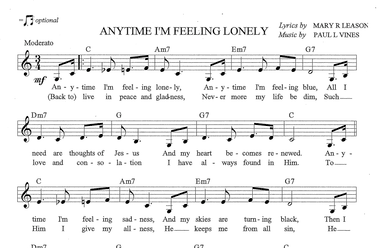 ANYTIME I'M FEELING LONELY