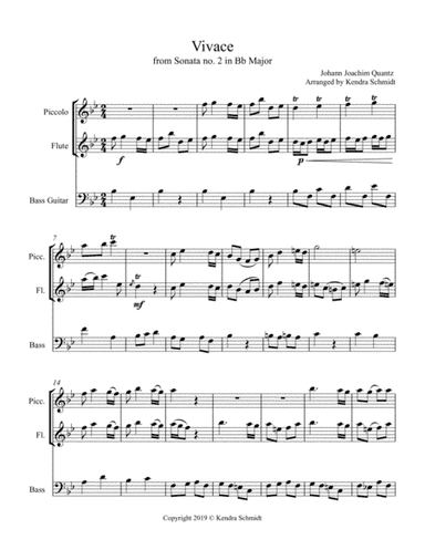 Vivace from Sonata no. 2 in Bb Major (arr. Kendra Schmidt)