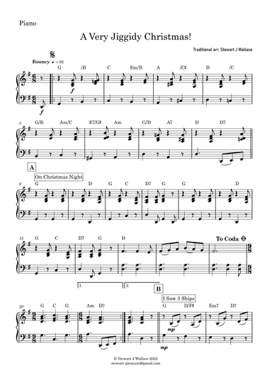 A Very Jiggidy Christmas! - Piano Part (arr. Stewart J Wallace)