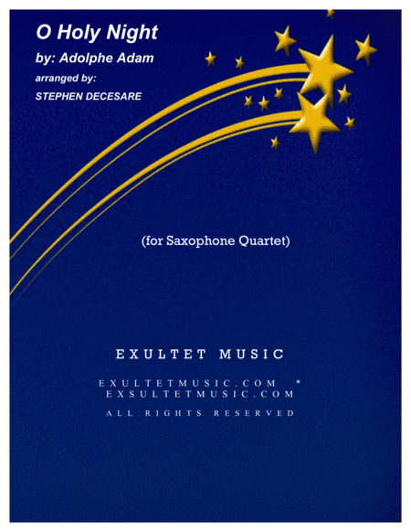 O Holy Night (for Saxophone Quartet and Piano) (arr. Stephen DeCesare)