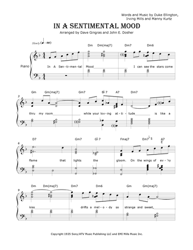 In A Sentimental Mood (arr. Dave Gingras and John E. Dosher)