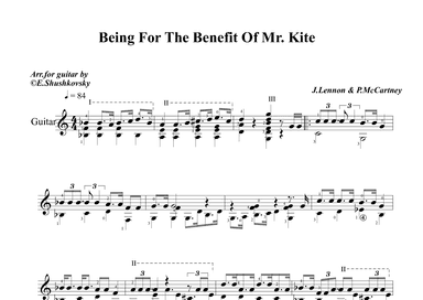 Being For The Benefit Of Mr. Kite (arr. Evgeny Shushkovsky)