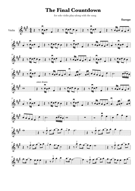 Final Countdown (arr. Dario Argentesi)