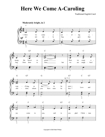 Here We Come A-Caroling (arr. Mark Phillips)