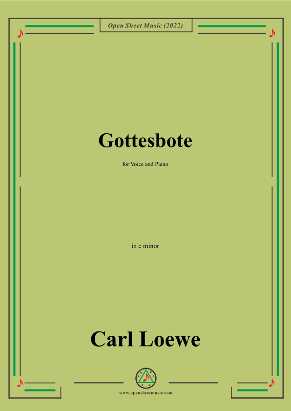 Loewe-Gottesbote,in c minor,for Voice and Piano (arr. OSM Press)