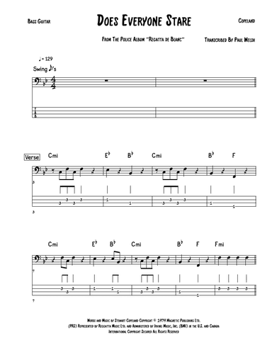 Does Everyone Stare (arr. P Welsh)