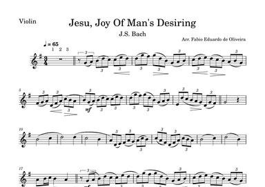 Jesu, Joy Of Men's Desiring (Bach) - Easy Arrangement (arr. Fabio Eduardo de Oliveira)