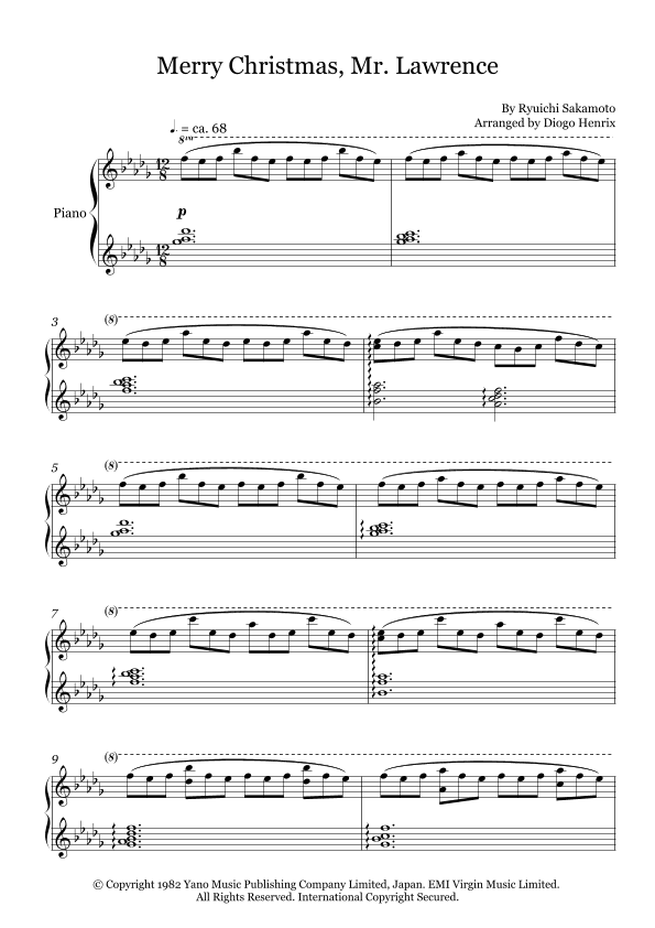 Merry Christmas, Mr. Lawrence (arr. Diogo Henrix)