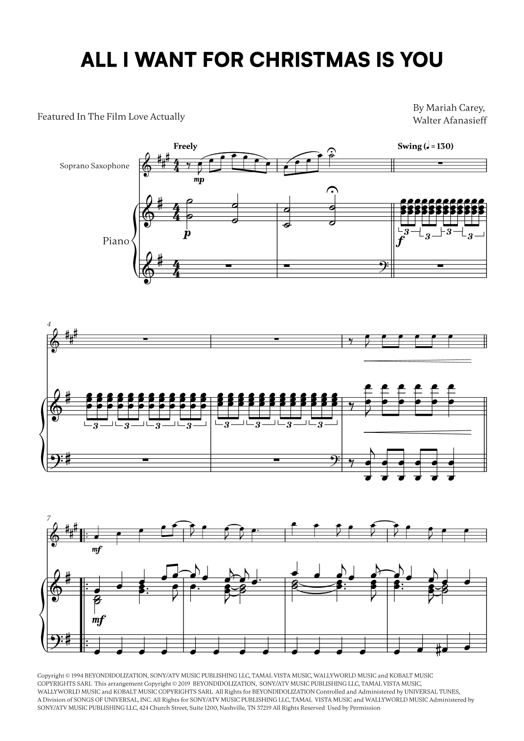 All I Want For Christmas Is You (arr. Cadenza Editions)