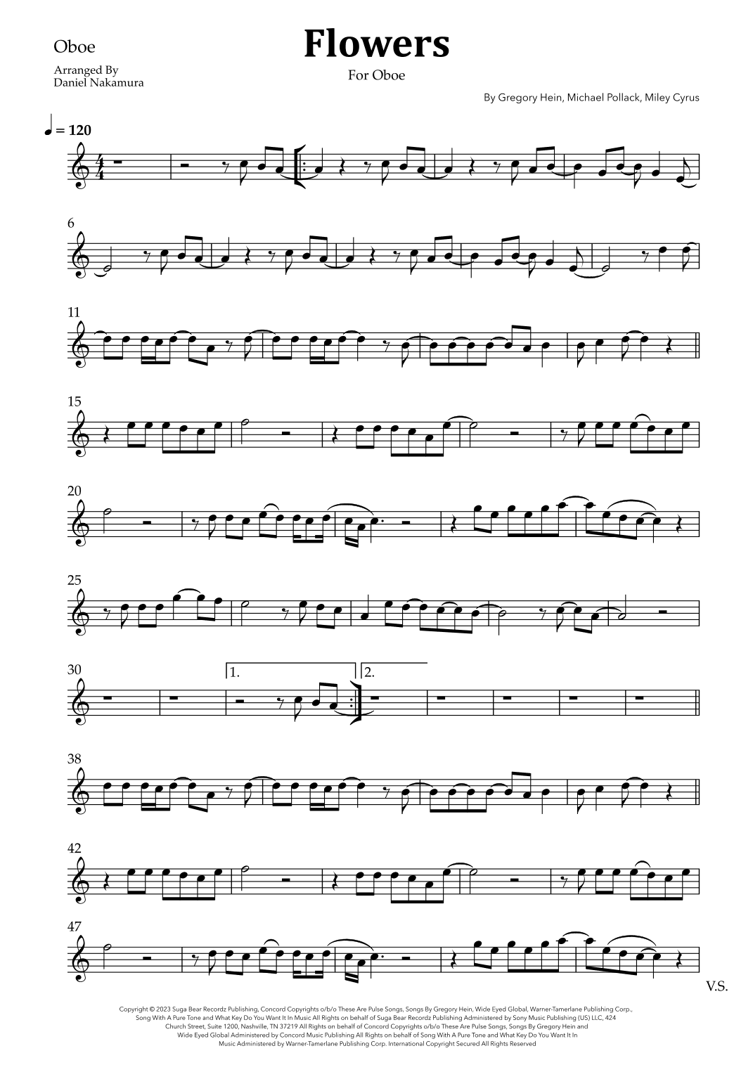 Flowers (arr. Daniel Nakamura)