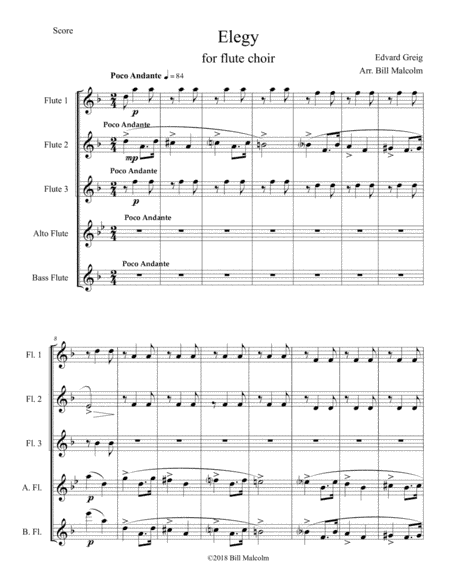 Elegy for flutes (arr. Bill Malcolm)