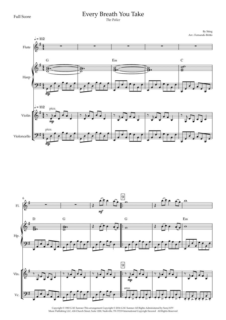 Every Breath You Take (arr. Fernando Britto)