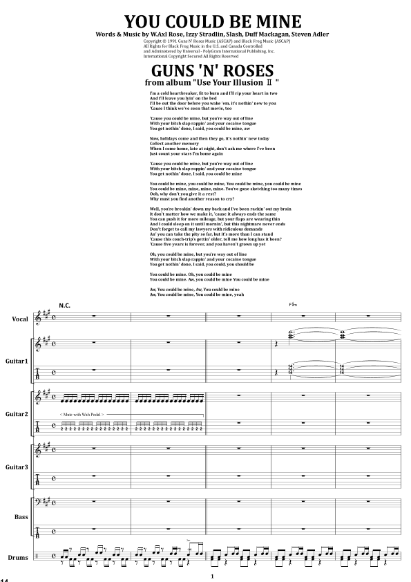 You Could Be Mine (arr. from68)