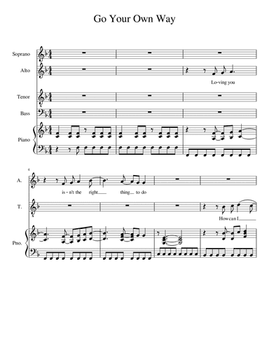 Go Your Own Way (arr. Caroline Attard)
