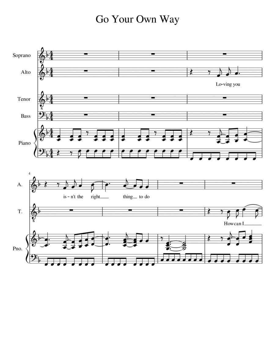 Go Your Own Way (arr. Caroline Attard)
