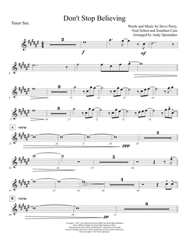 Don't Stop Believin' (arr. Andy sperandeo)