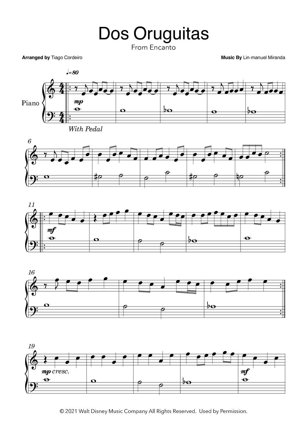 Dos Oruguitas (arr. Tiago Cordeiro)