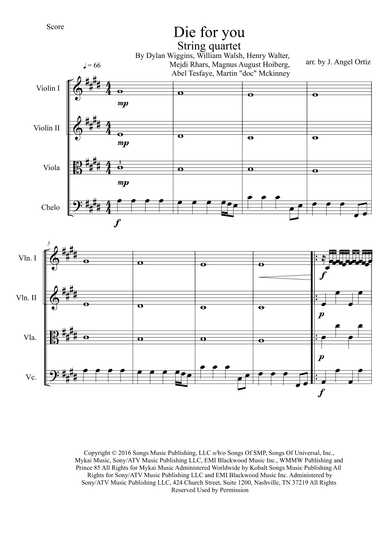 Die For You (arr. José angel Ortiz ramirez)