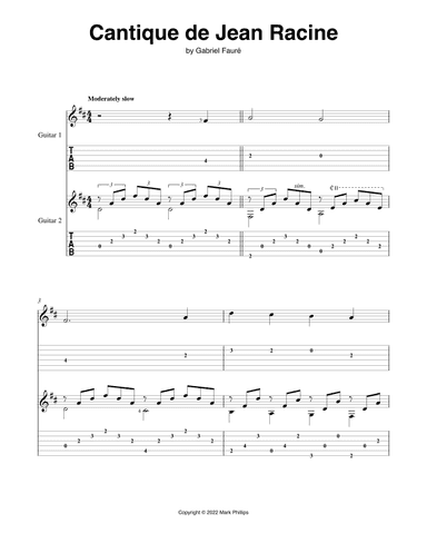 Cantique de Jean Racine (arr. Mark Phillips)