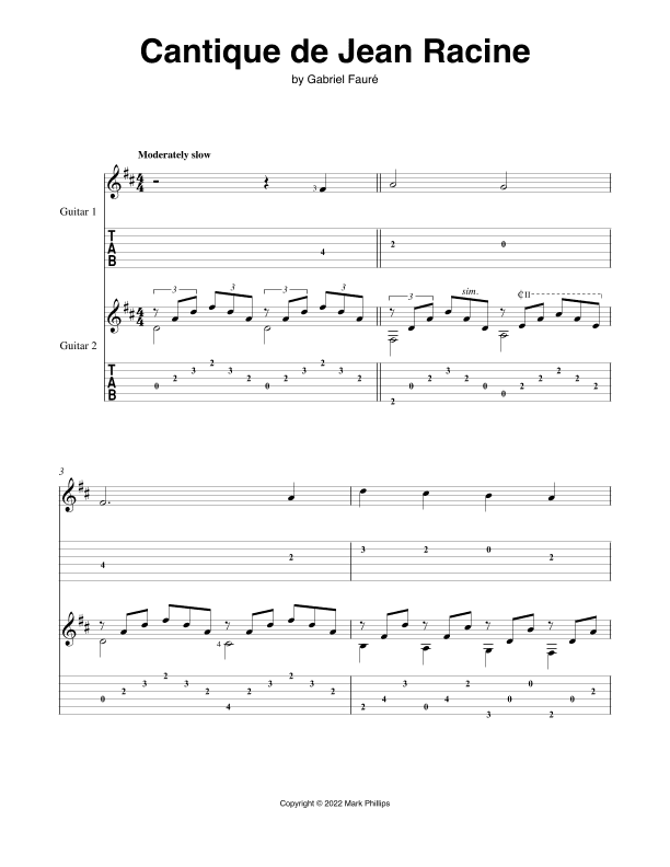 Cantique de Jean Racine (arr. Mark Phillips)