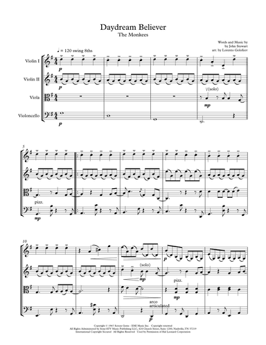 Daydream Believer (arr. Lorento Golofeev)