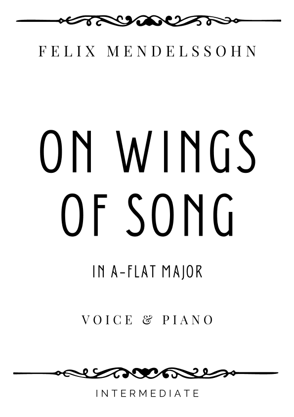 Mendelssohn - On Wings of Song in A-flat major - Intermediate (arr. Piacere Music Sheets)