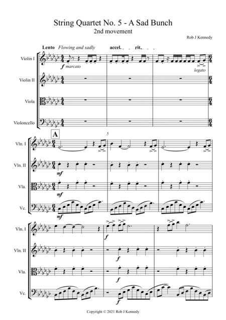 String Quartet No. 5 - A Sad Bunch - 2nd movement
