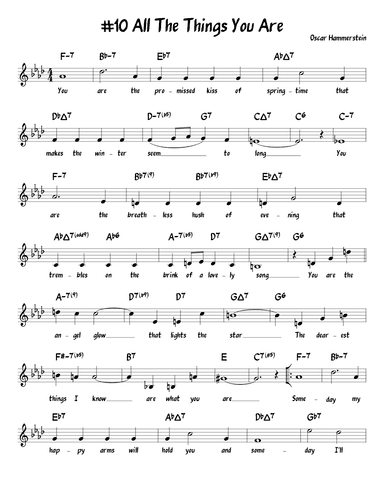 All The Things You Are (arr. John Fries)